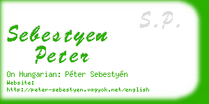 sebestyen peter business card