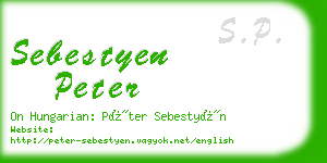 sebestyen peter business card